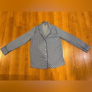 Aerie Blue Patterned Pajama Top